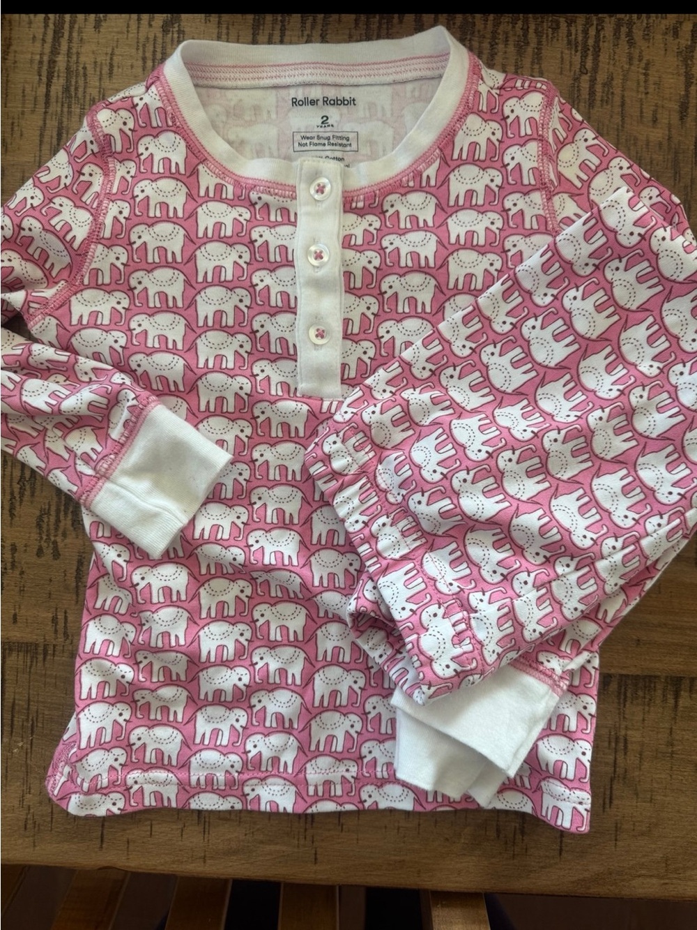 Roller rabbit Pink Elephant Pajama Set -
